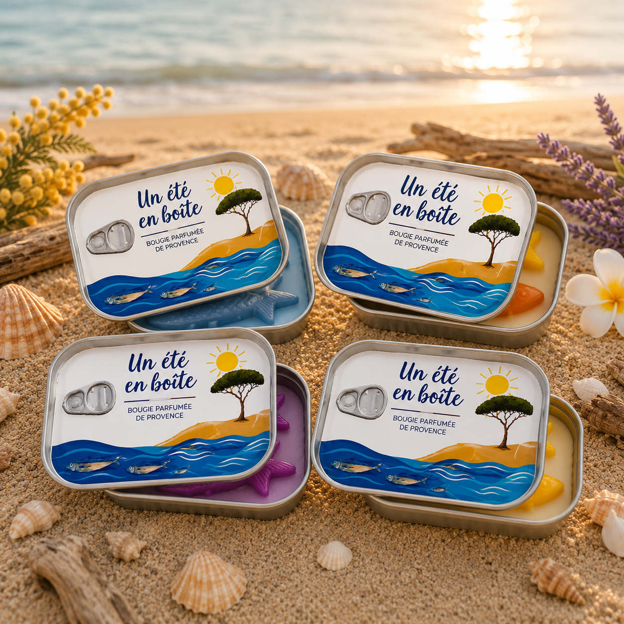 Bougie parfumée Clémentine Monoï – Collection Un été en boîte