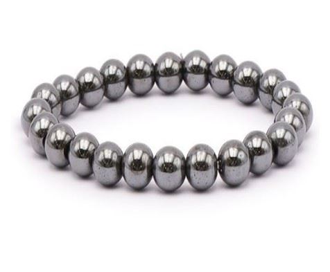 Bracelet Boule en Hématite – 8 mm