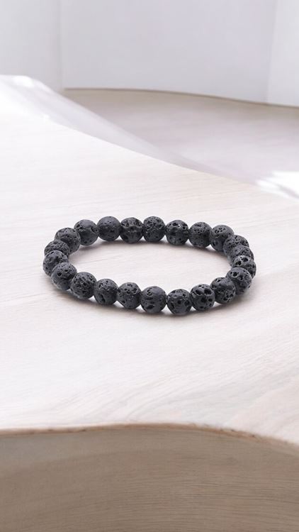 Bracelet Boule Pierre de Lave