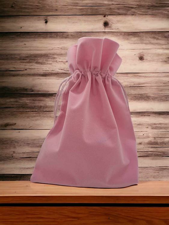 Pochette velour Rose