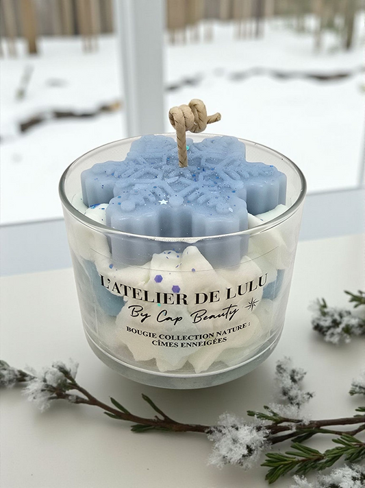 Bougie "Cimes enneigées"