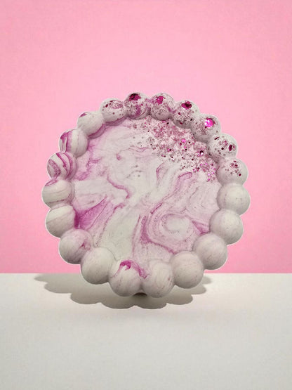 Plateau Rond Bulles – Jesmonite