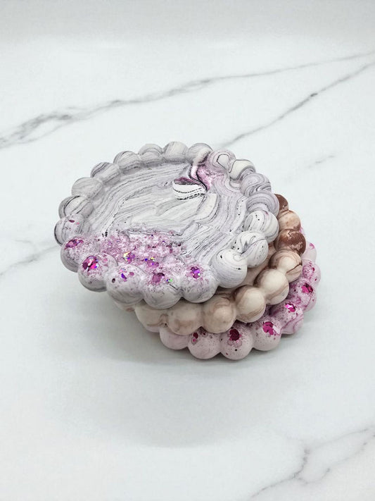 Plateau Rond Bulles – Jesmonite